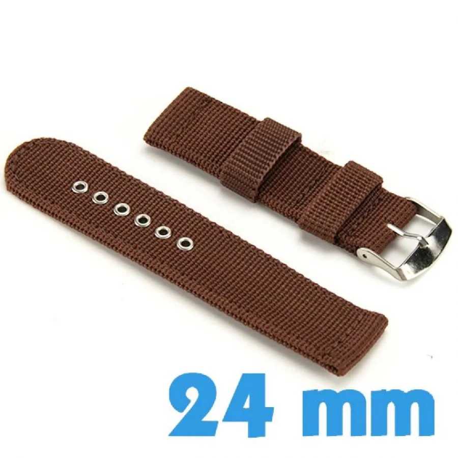 Bracelet Tissu-Bracelet de montre Caramel Nylon 2.4 cm