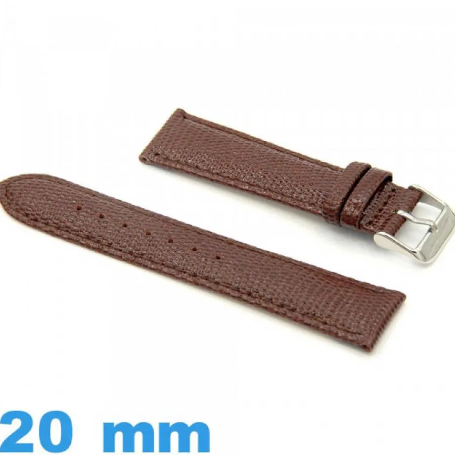 Bracelet Cuir Pour Montre-Bracelet de montre  cuir véritable 20 mm Lézard