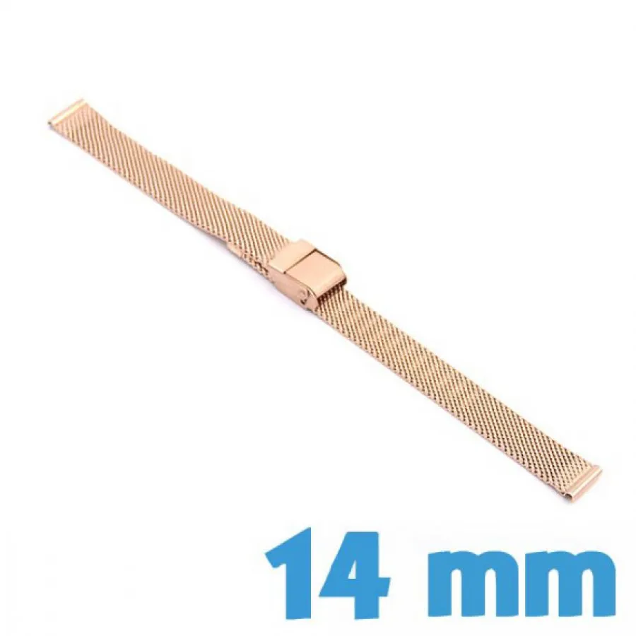 Bracelet Métal|Bracelet Maille Milanaise-Bracelet mailles milanaises 1.4 cm Cuivre de montre Acier Inoxydable