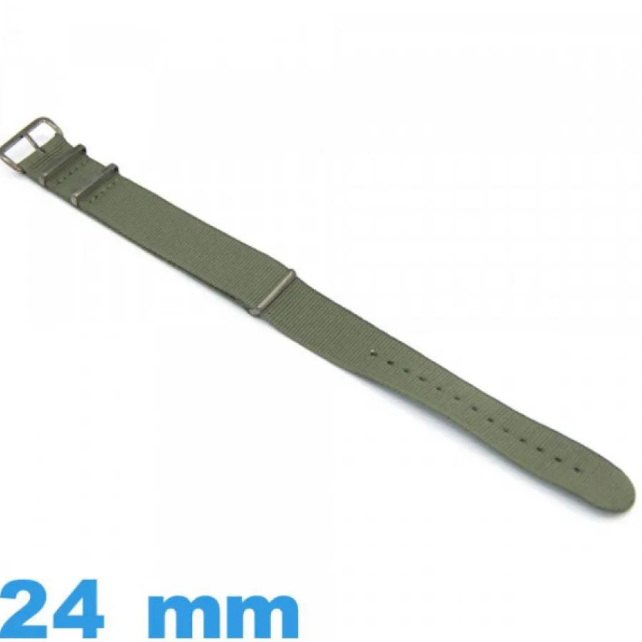 Bracelet Tissu|Bracelet Nato-Bracelet 24mm pour montre Olive Nato tissu