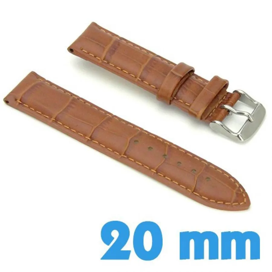 Bracelet Cuir Pour Montre-Bracelet montre 2 cm cuir véritable