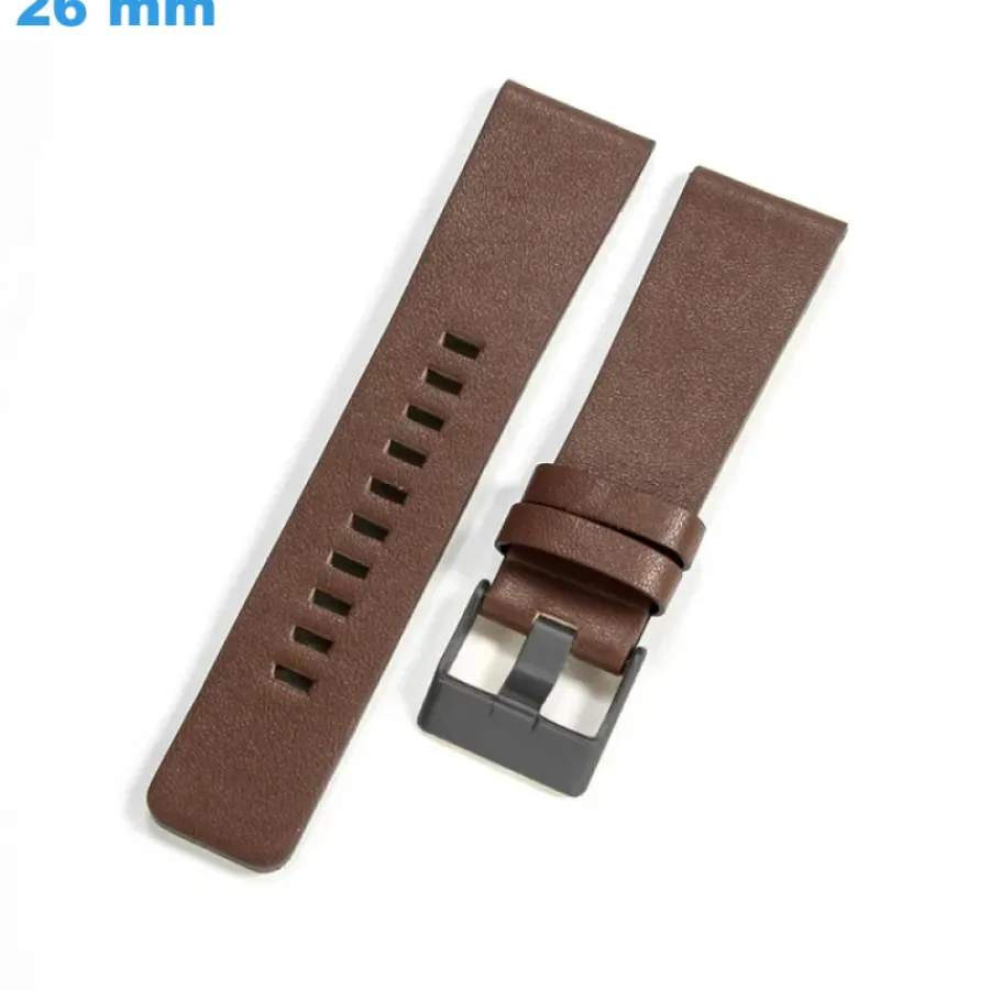 Bracelet Cuir Pour Montre-Bracelet montre Brun 26 mm Cuir véritable