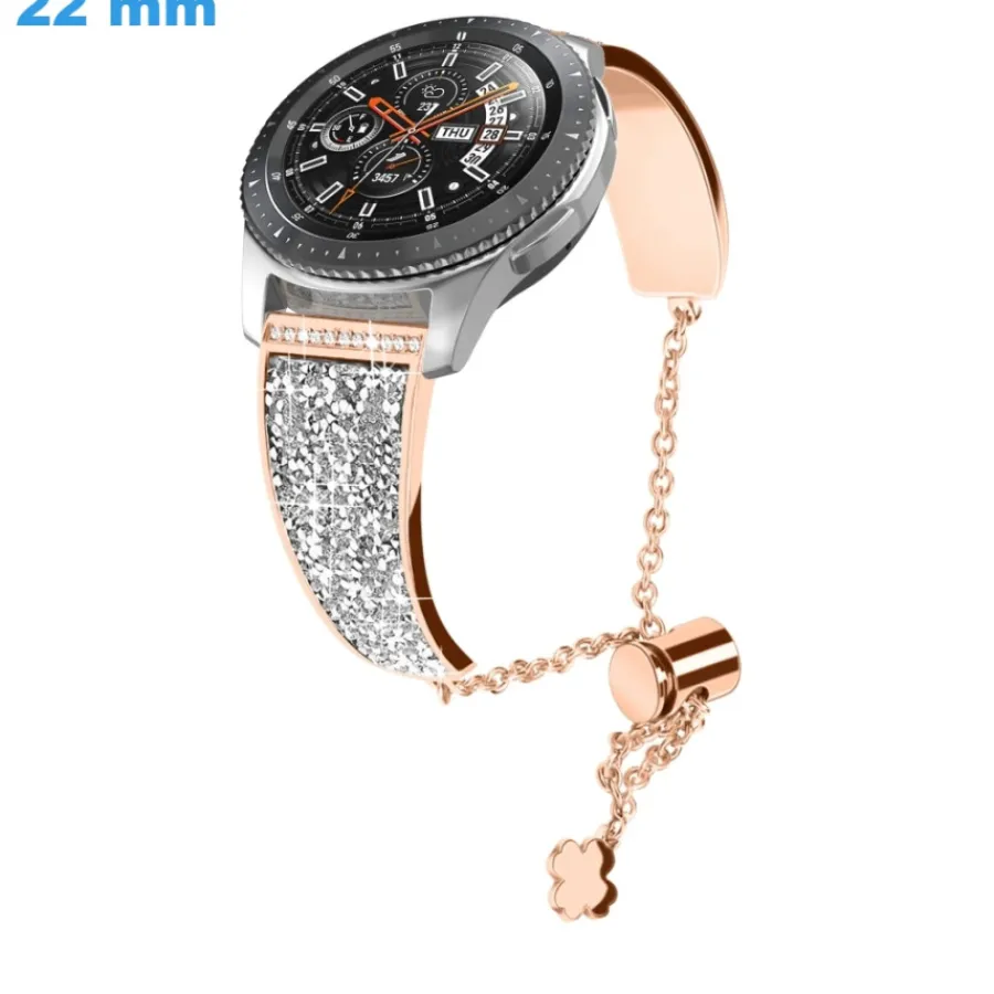 Bracelet Métal-Bracelet montre Doré rose et Argenté 22 mm Acier inoxydable