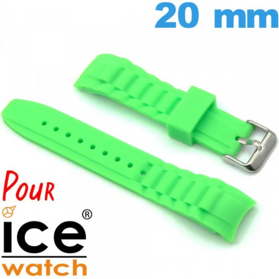 Bracelet Ice Watch-Bracelet montre pour montre Ice Watch Vert Silicone 20 mm