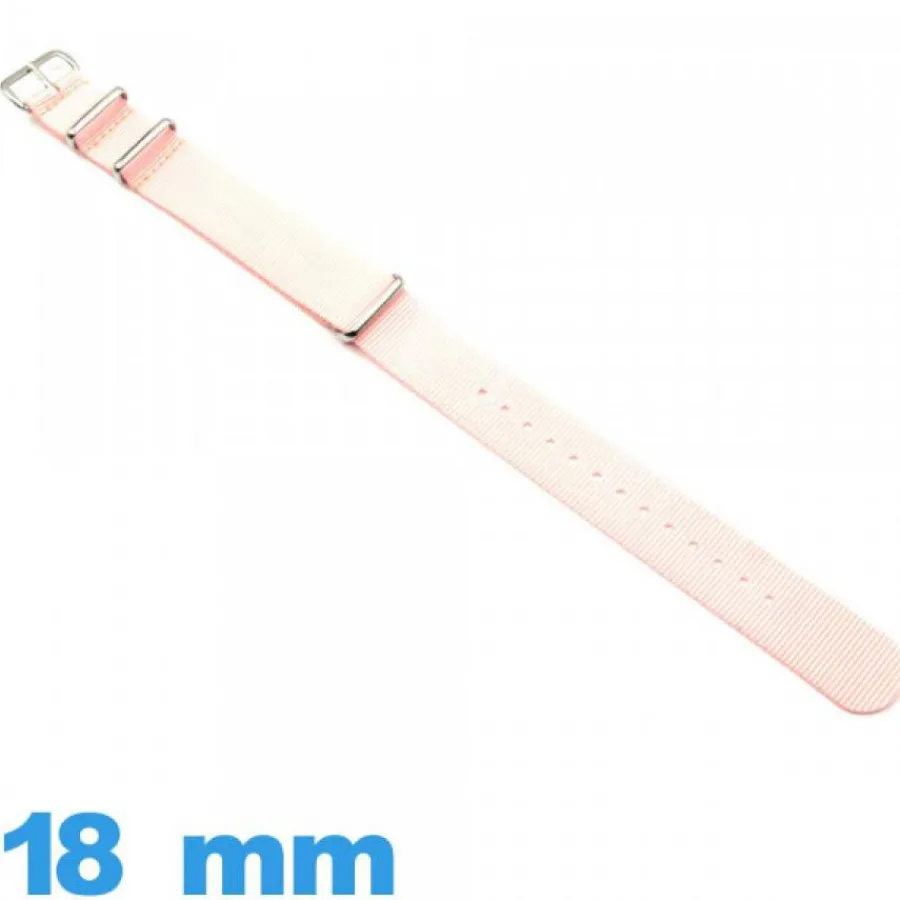 Bracelet Tissu|Bracelet Nato-Bracelet N.A.T.O 18mm montre Nylon Rose