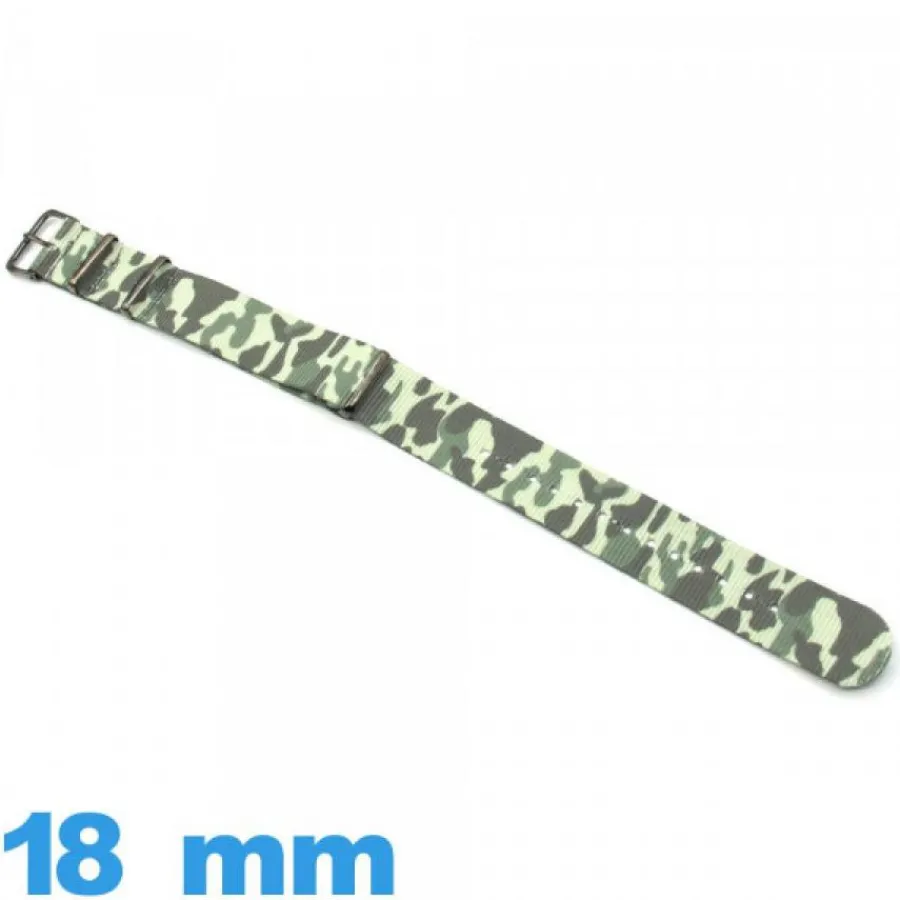 Bracelet Tissu|Bracelet Nato-Bracelet N.A.T.O Nylon Vert clair 18mm Military montre
