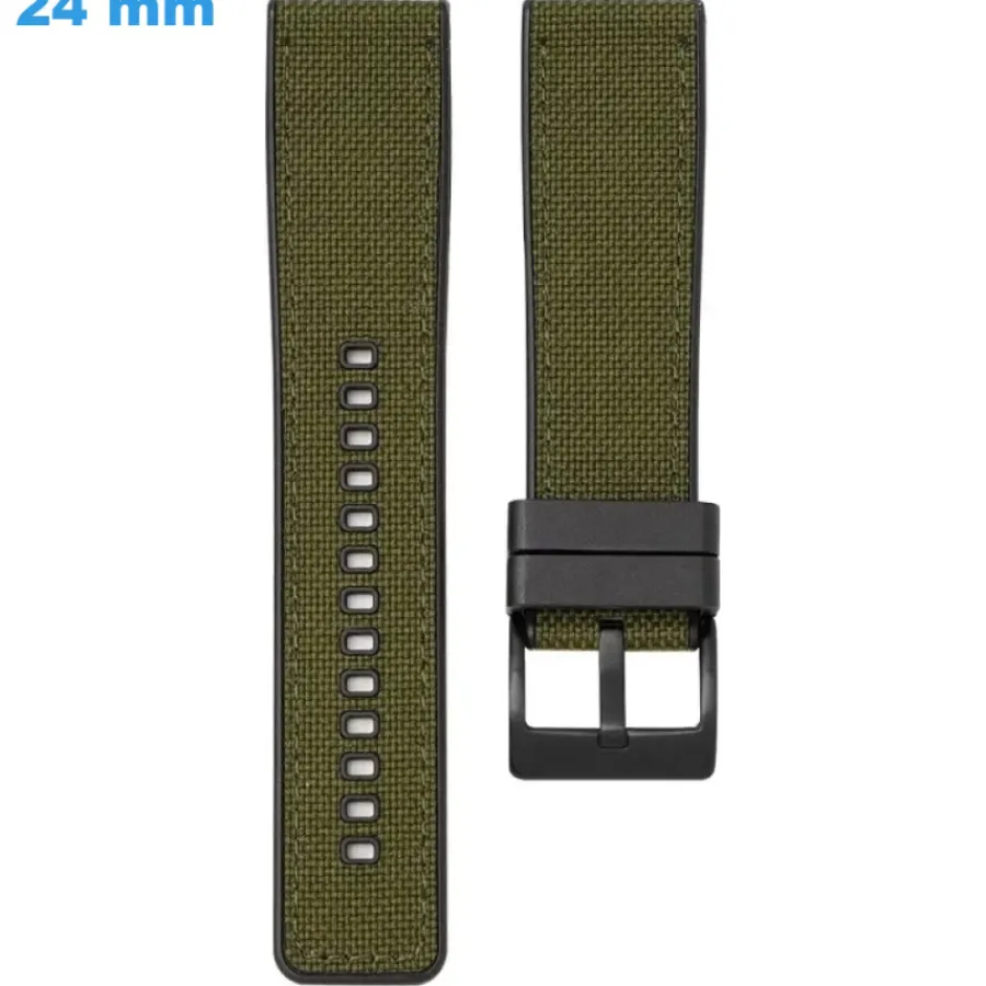 Bracelet Silicone-Bracelet pour montre 24 mm Silicone fermoir Ardillon Vert