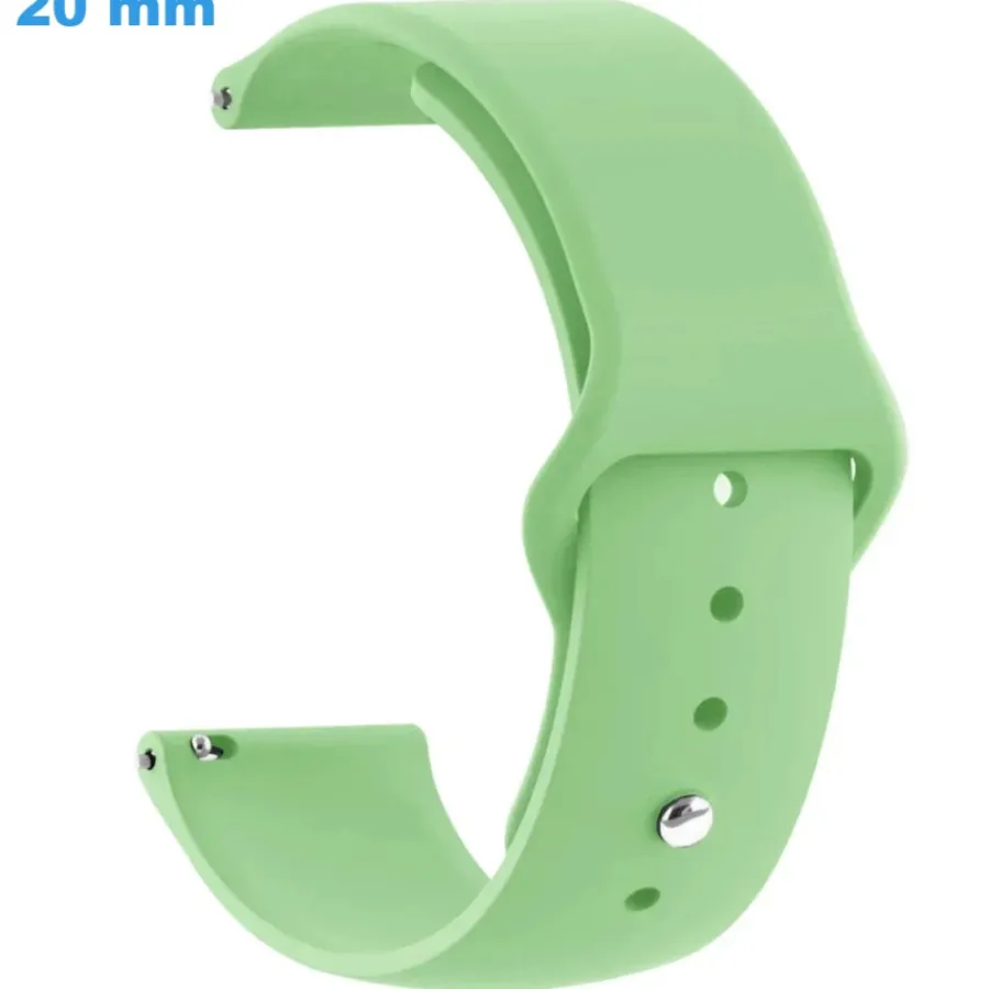 Bracelet Silicone-Bracelet pour montre 20 mm Silicone Vert