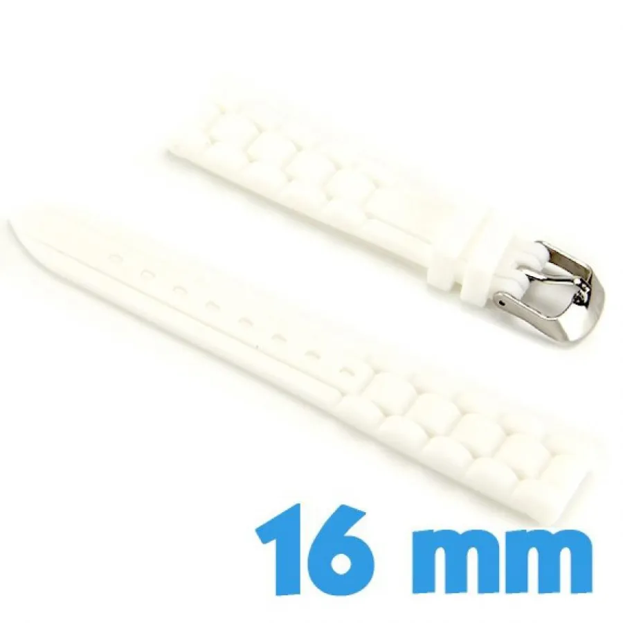 Bracelet Silicone-Bracelet Silicone 1,6 cm Blanc