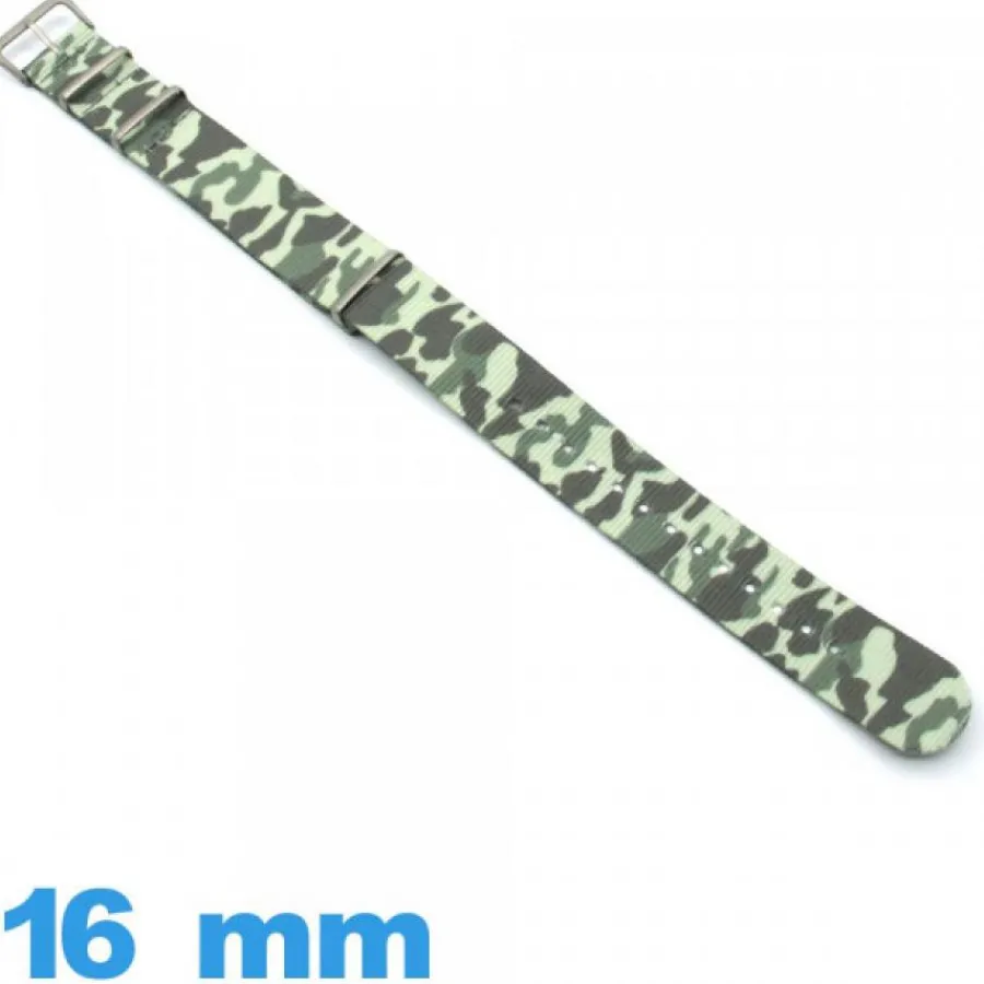 Bracelet Tissu|Bracelet Nato-Bracelet tissu Vert clair Esprit Militaire montre 16 mm Nato