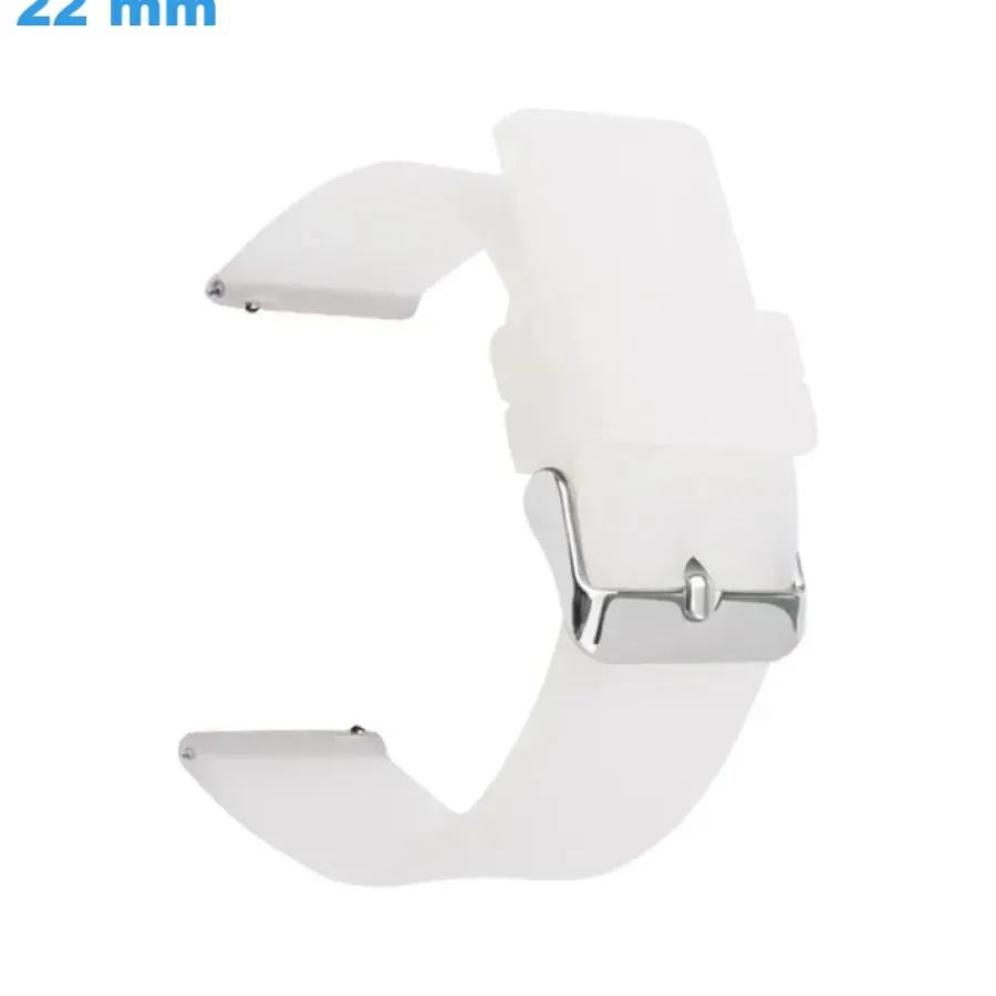 Bracelet Silicone-Bracelet Transparent 22 mm Caoutchouc montre boucle Ardillon