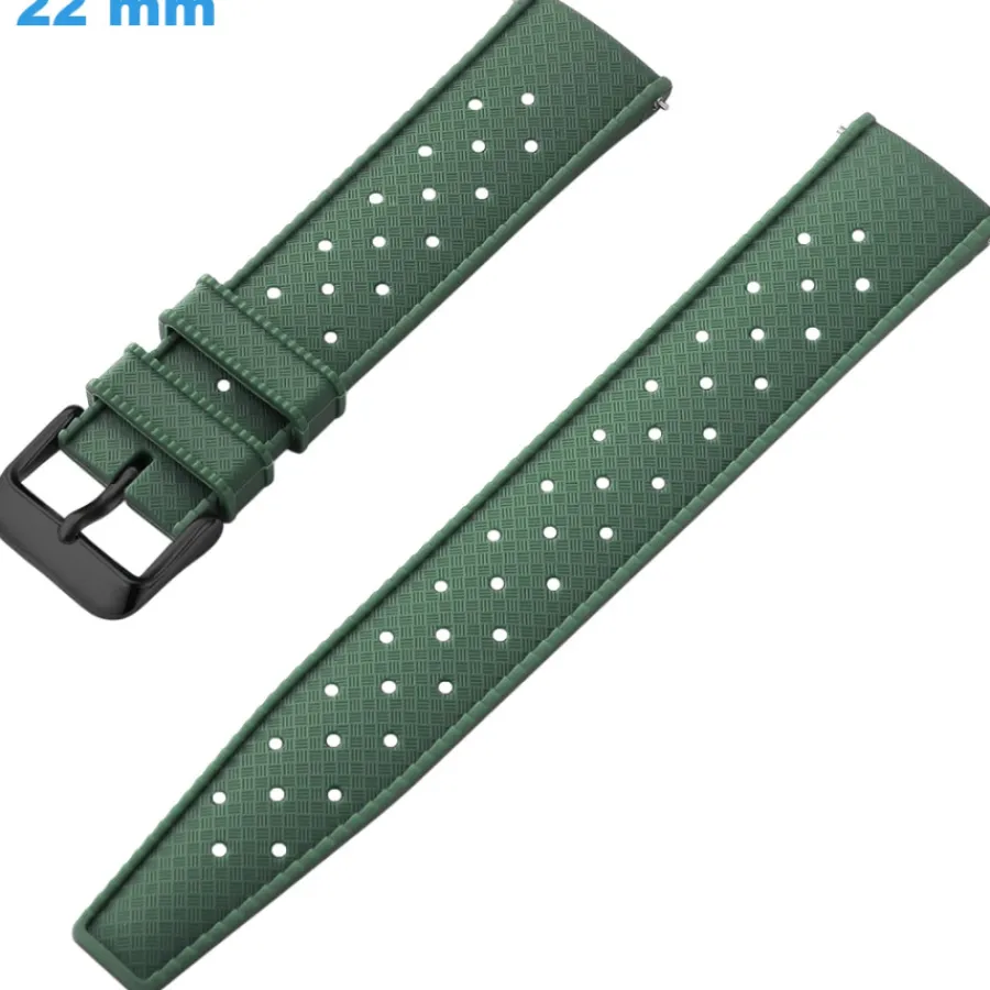 Bracelet Silicone-Bracelet Vert 22 mm Caoutchouc montre