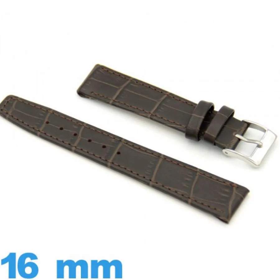 Bracelet Cuir Pour Montre-Bracelet Vrai cuir de montre 16mm
