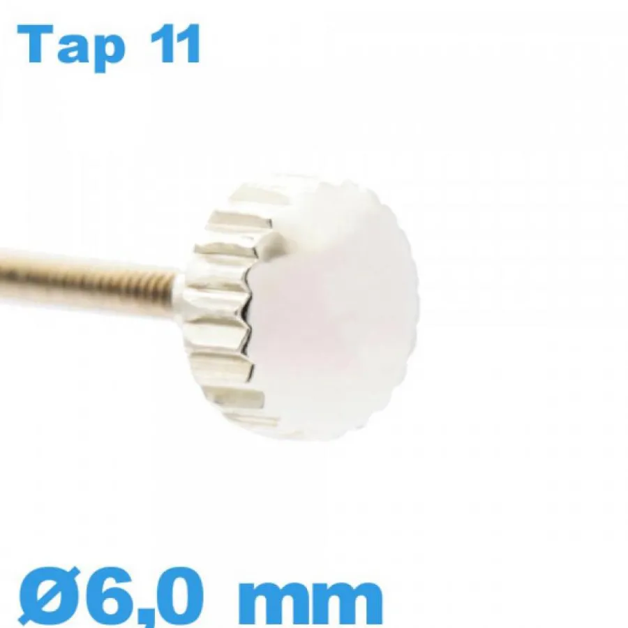 Tap 11 (1.1 Mm)-Couronne de montre tube long / 6,0 mm - argenté TAP 11
