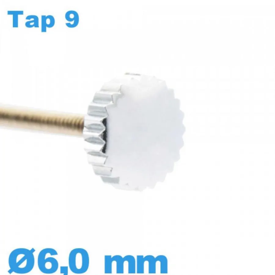 Tap 9 (0.90 Mm)-Couronne de Remontoir Montre - argenté / 6,0 mm