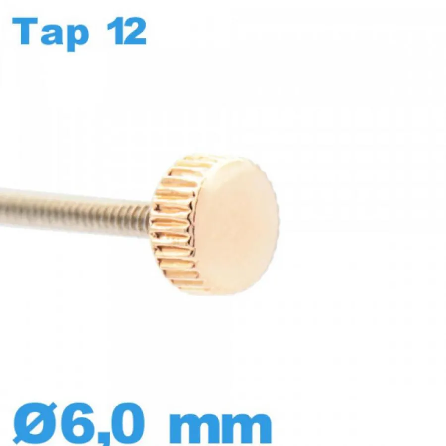 Tap 12 (1.2 Mm)-Couronne Montre - Or rose / 6,0mm TAP 12 tube long