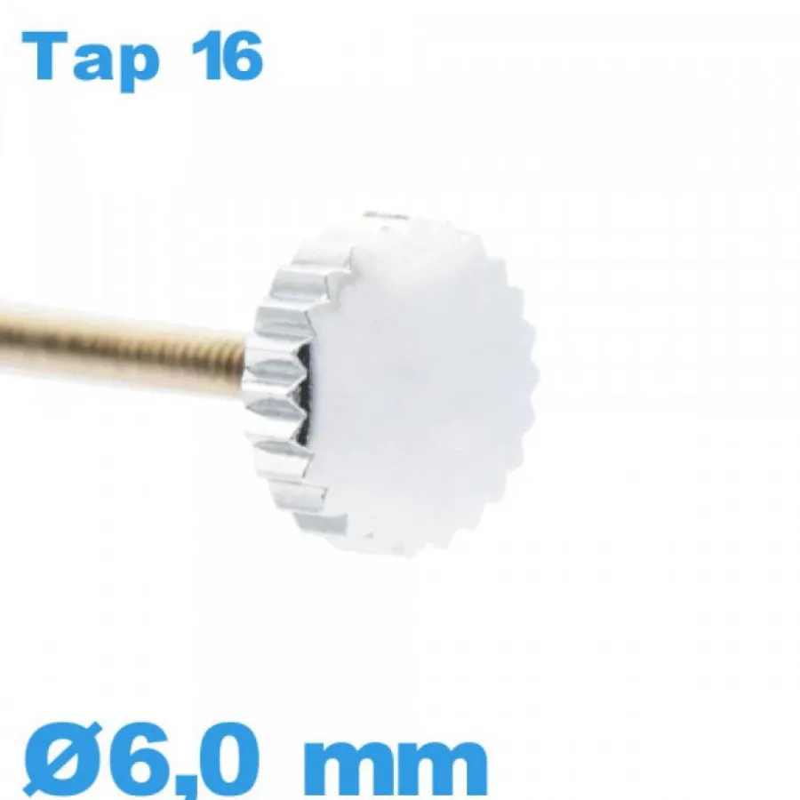 Tap 16 (1.6 Mm)-Couronne Remontoir Montre - argenté / 6,0 mm TAP 16