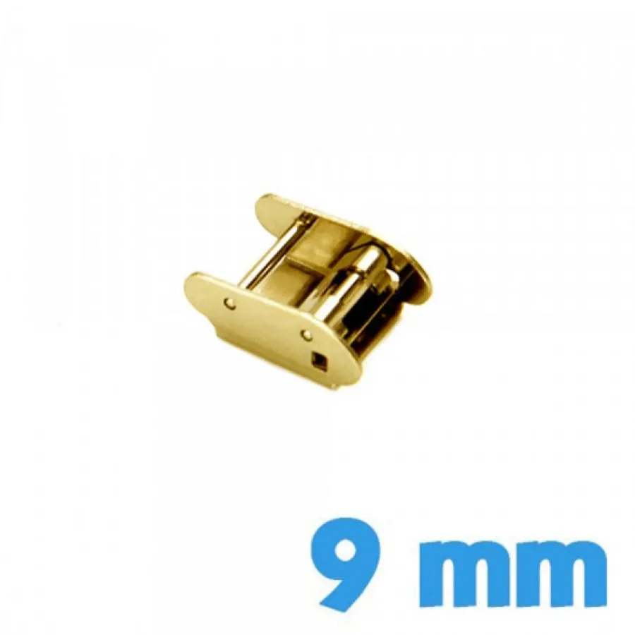 Pour Bracelet Métal|Coulissant-Fermoir à Coulisse Bracelet Milanais - 9 mm Acier Doré