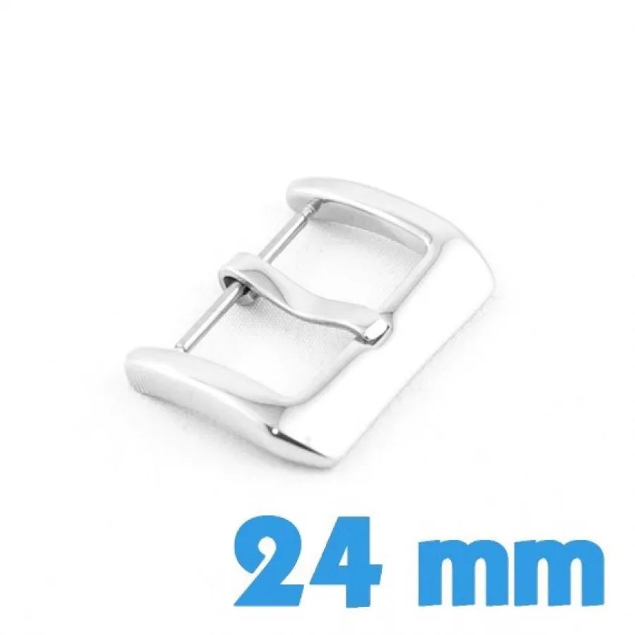Pour Bracelet À Trous|Ardillon-Fermoir ardillon argenté pour gros bracelet cuir plastique silicone 24 mm