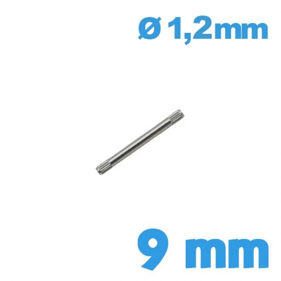 Goupille-Goupille Moletée Double style Rolex 9 mm - diam 1,20