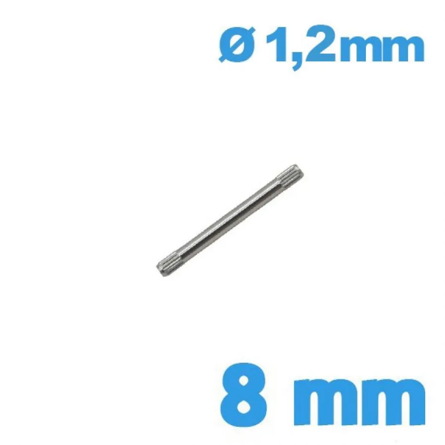 Goupille-Goupille Moletée style Rolex 8 mm diam 1,20 mm
