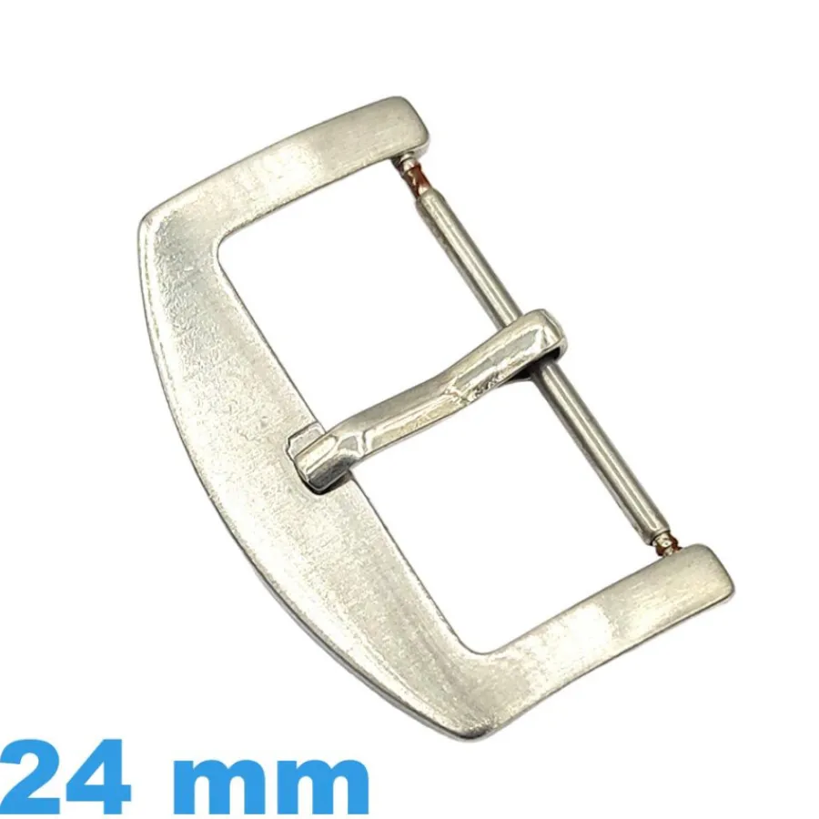 Pour Bracelet À Trous|Ardillon-Grosse Attache argenté 24 mm acier brossé ardillon