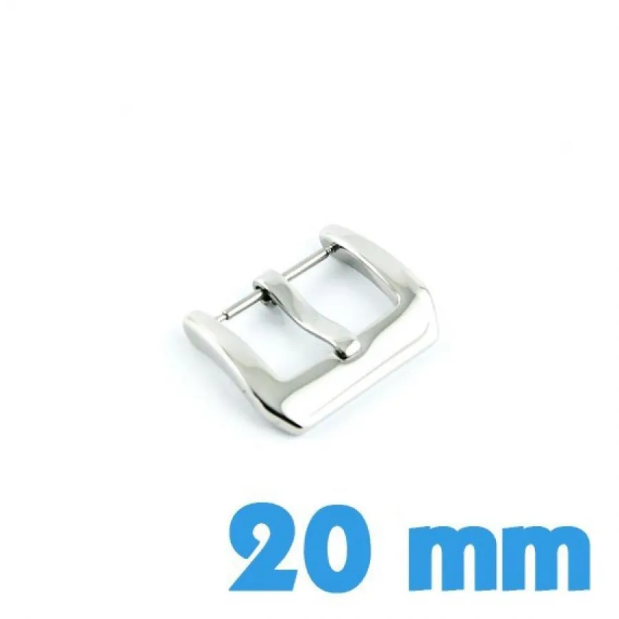 Pour Bracelet À Trous|Ardillon-Grosse boucle ardillon pour montre pas chère 20 mm argentée