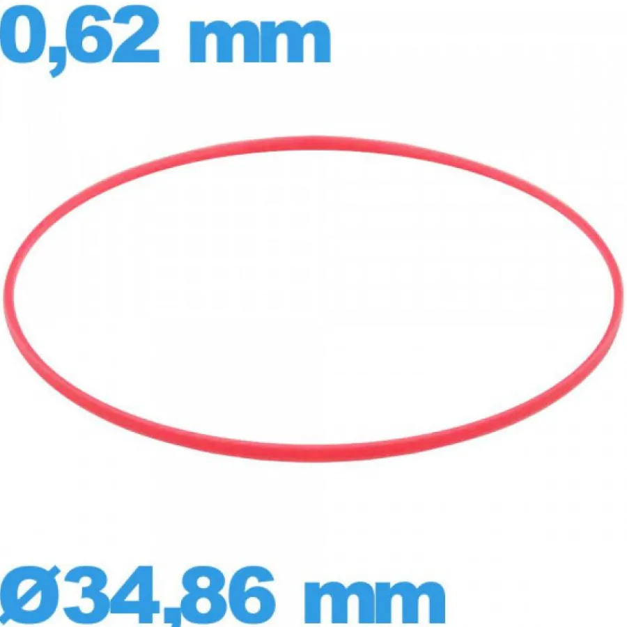 Joint De Boîtier-Joint 34,86 X 0,62 mm montre  cylindrique  plastique dur