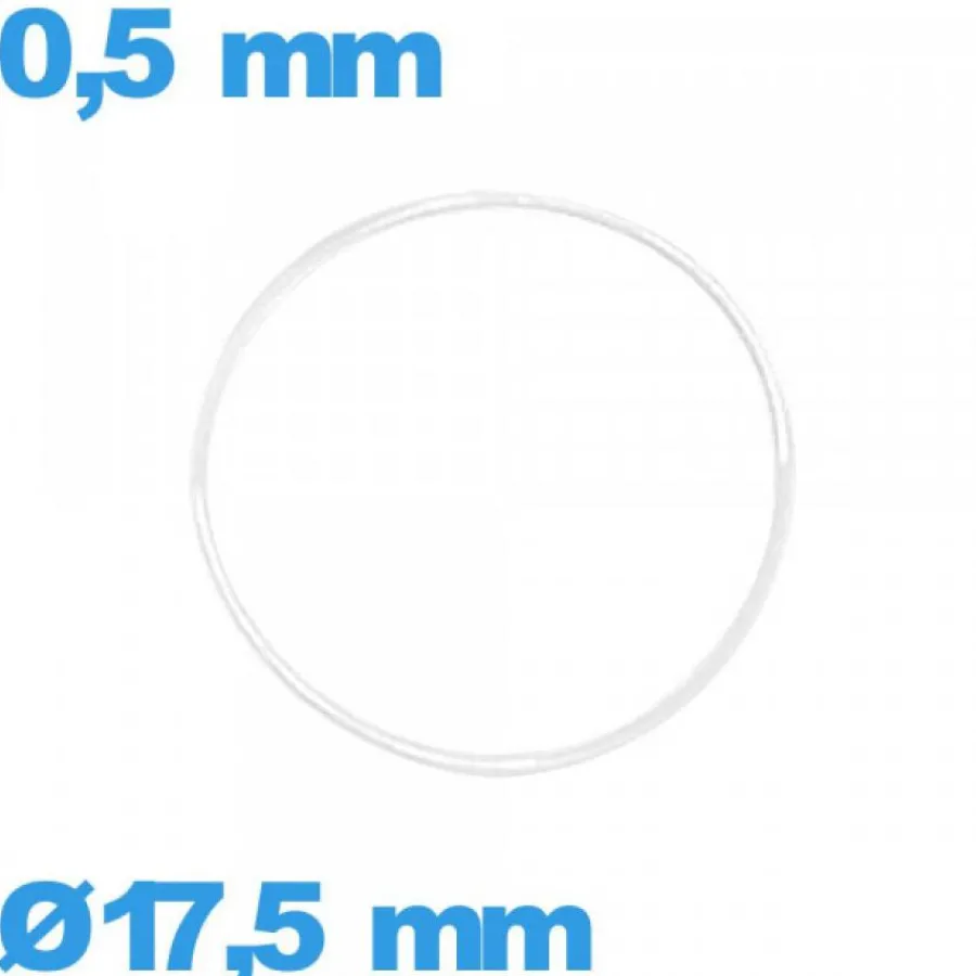 Joint De Boîtier-Joint d'horlogerie 17,5 X 0,5 mm étanchéité transparent silicone  O-ring