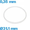 Joint De Verre|Joint De Boîtier-Joint pour horlogerie  31,1 X 0,35 mm   Cylindrique