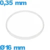 Joint De Verre|Joint De Boîtier-Joint pour montre Hytrel   Cylindrique 16 X 0,35 mm