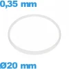 Joint De Verre|Joint De Boîtier-Joint verre horlogerie    Cylindrique 20 X 0,35 mm
