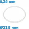 Joint De Verre|Joint De Boîtier-Joint verre montre 33,5 X 0,35 mm    pas cher