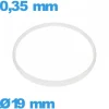 Joint De Verre|Joint De Boîtier-Joint verre pour horlogerie  pas cher blanc  19 X 0,35 mm