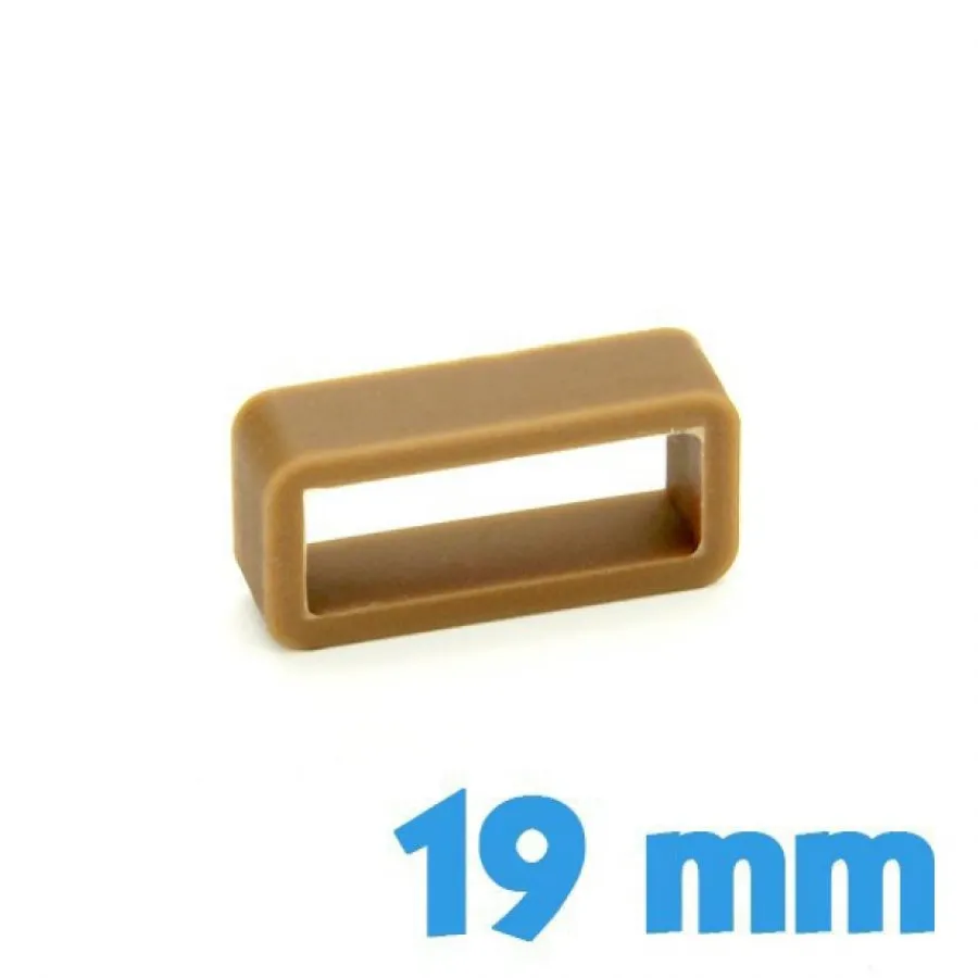 Passant Silicone-Loop bracelet Silicone 19 mm  - Brun