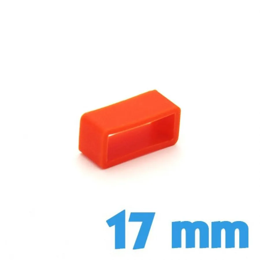 Passant Silicone-Loop bracelet Silicone Orange 17 mm pas cher