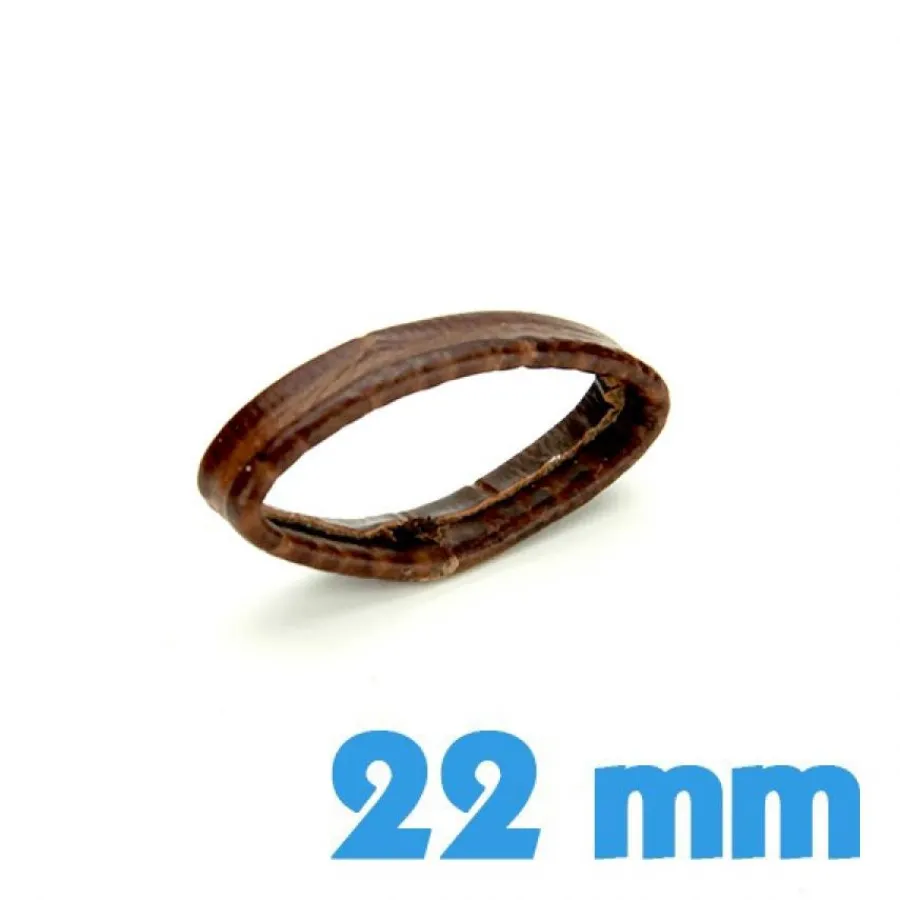 Passant Cuir Synthétique-Loop Brun 22 mm pour montre