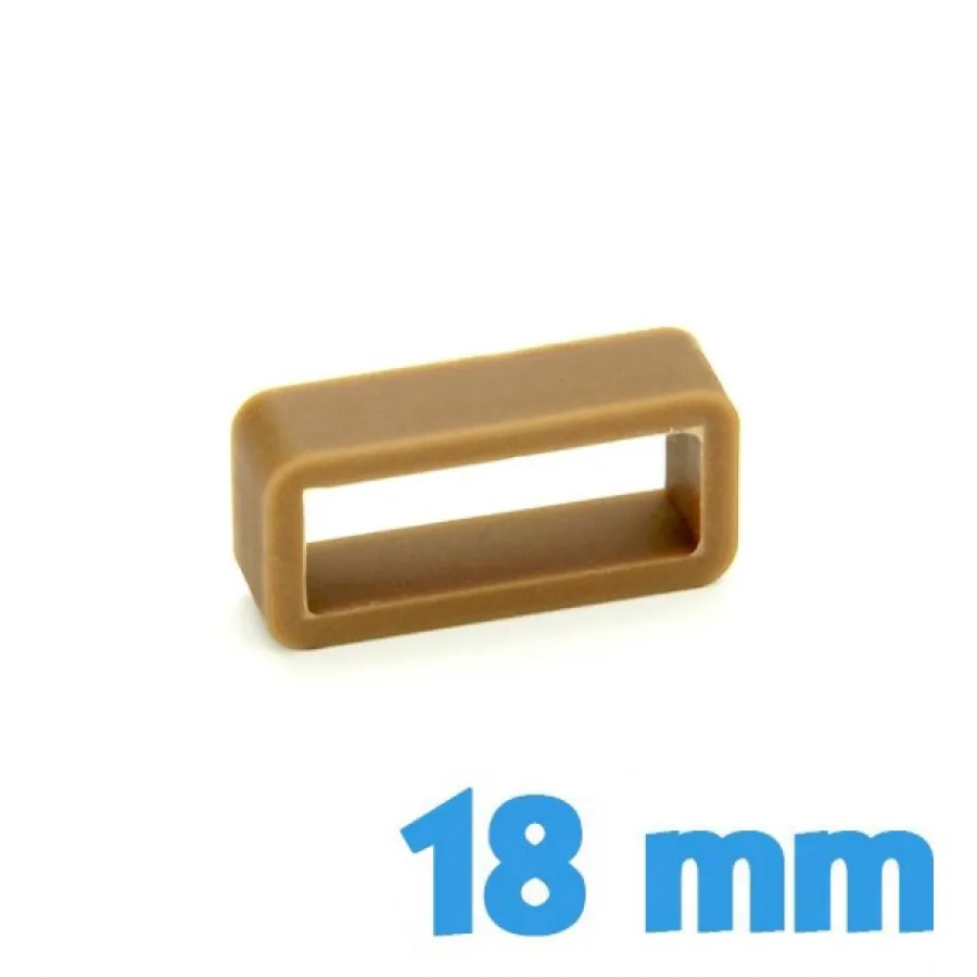 Passant Silicone-Loop Brun 18 mm pour montre