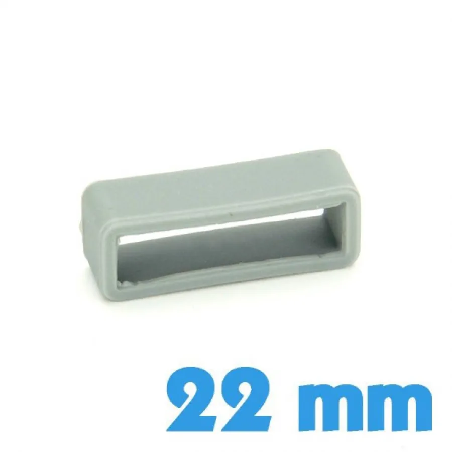 Passant Silicone-Loop de bracelet 22 mm Gris