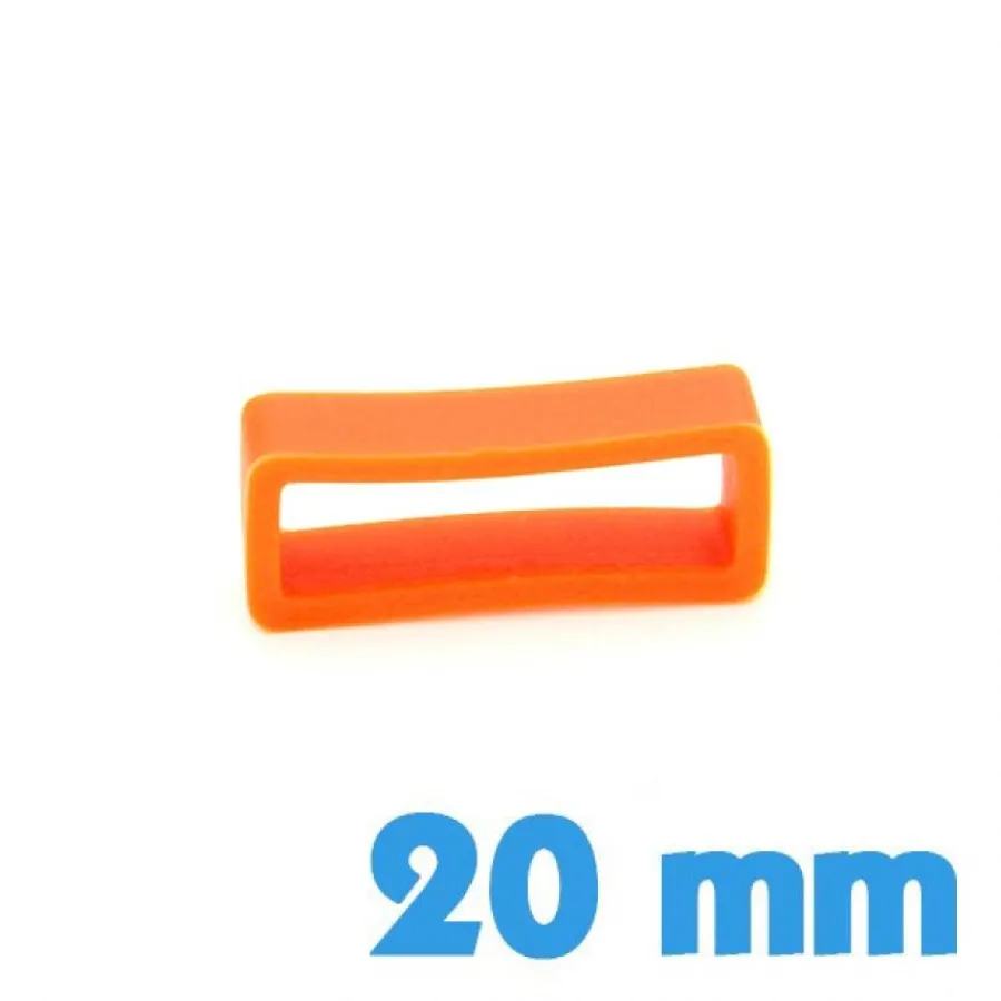 Passant Silicone-Loop de montre 20 mm  - Orange