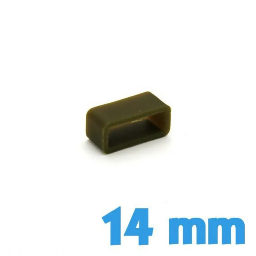 Passant Silicone-Loop montre Silicone Vert 14 mm