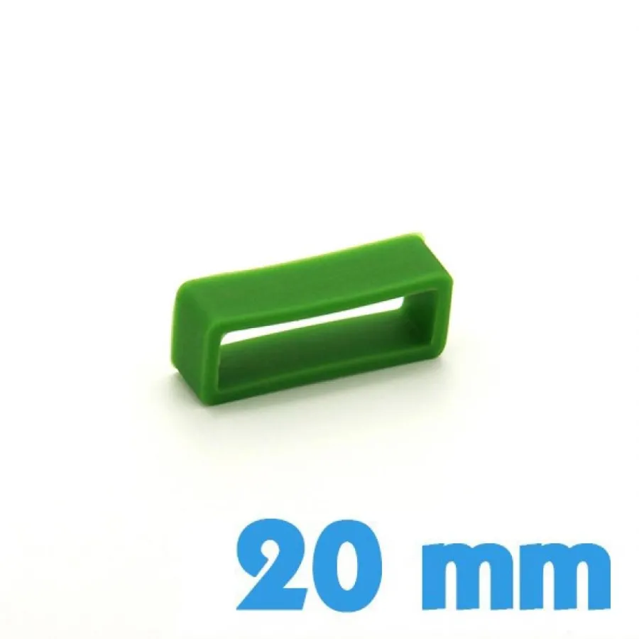Passant Silicone-Loop pour bracelet 20 mm - Vert foncé
