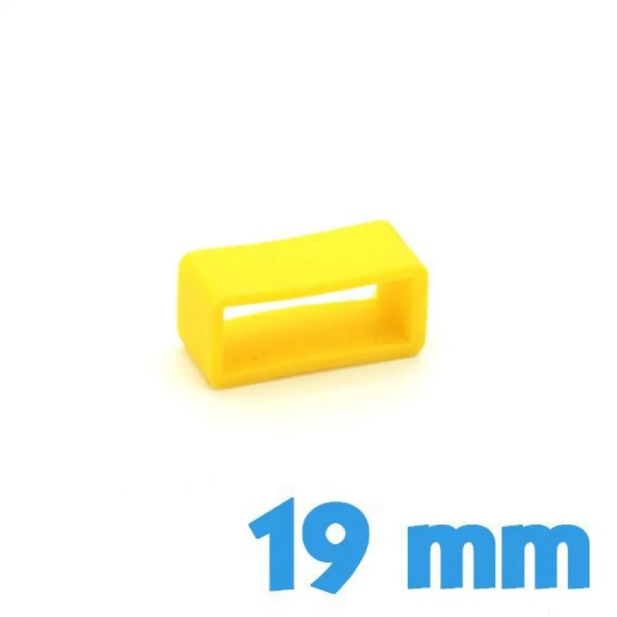 Passant Silicone-Loop pour bracelet 19 mm Jaune pas cher