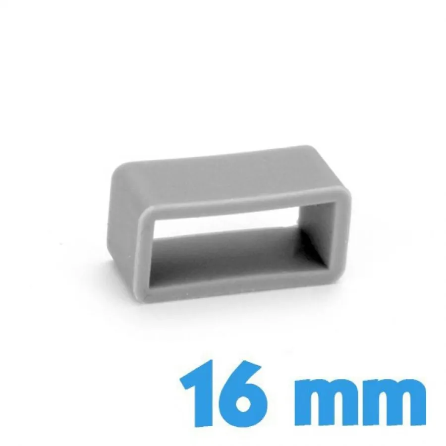 Passant Silicone-Loop pour montre 16 mm - Gris