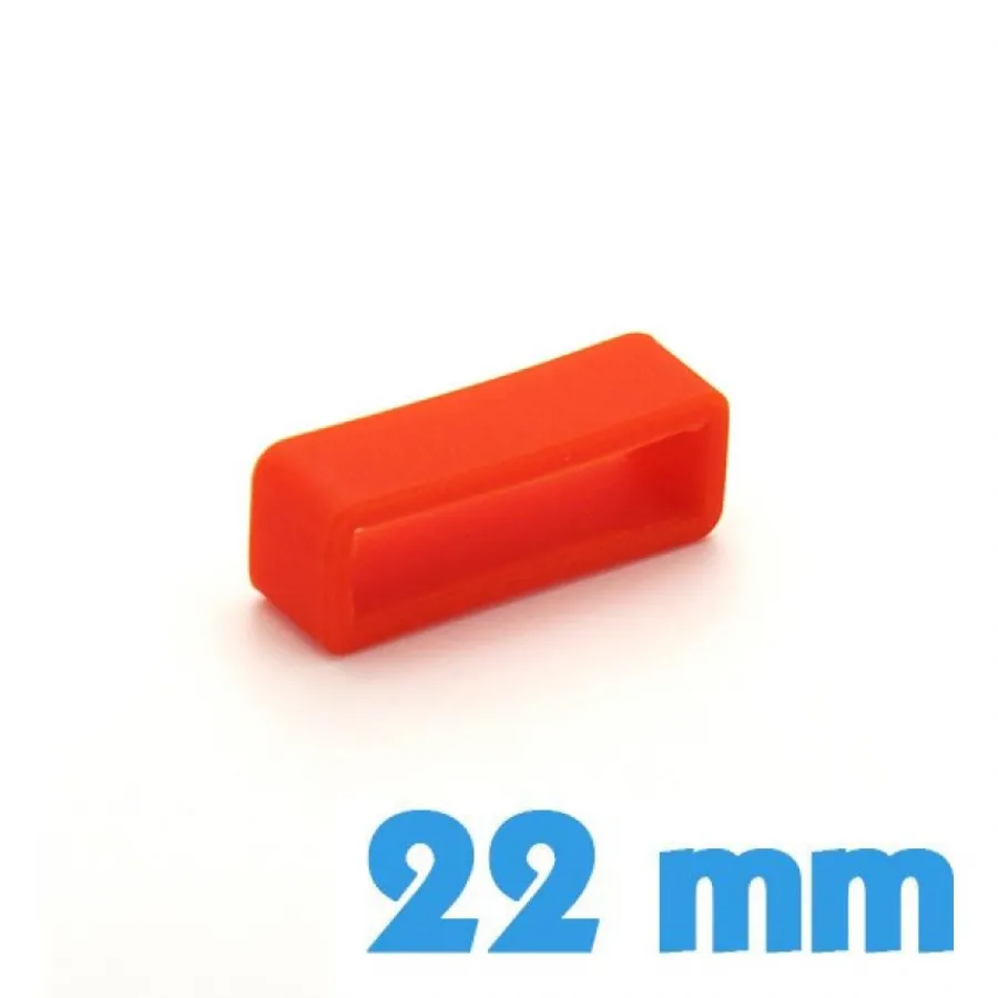 Passant Silicone-Loop Silicone Orange 22 mm pour montre
