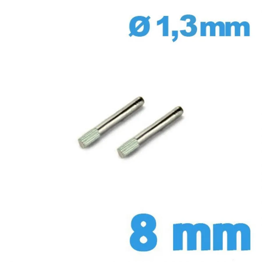 Goupille-Lot 2 Goupilles Moletées 8 mm diam 1,30 mm