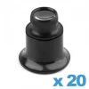Loupe Monoculaire Double-Loupe Horloger Double Lentille x20