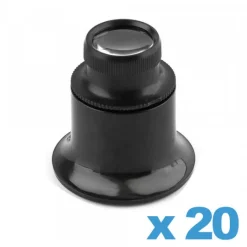 Loupe Monoculaire Double-Loupe Horloger Double Lentille x20