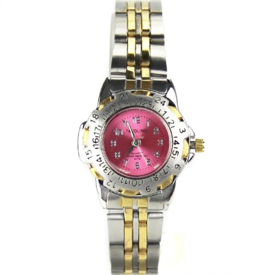 Montre Femme-Montre acier rose bicolore Tavolino