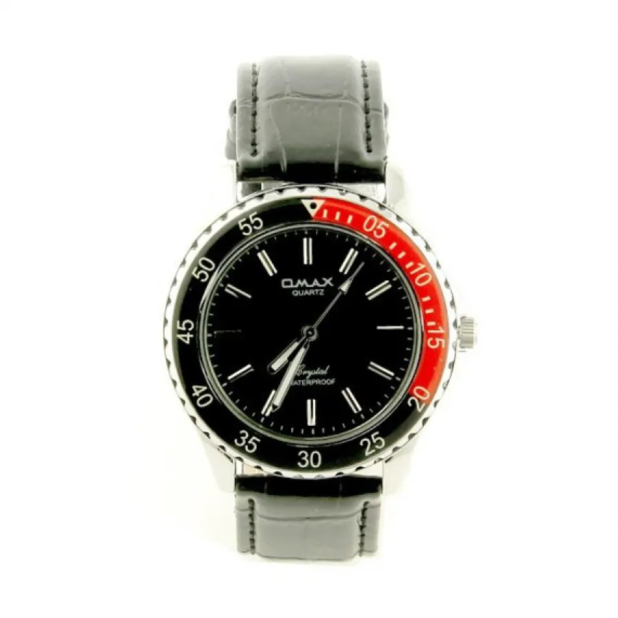 Montre Homme-Montre homme cuir marque omax couronne rotative